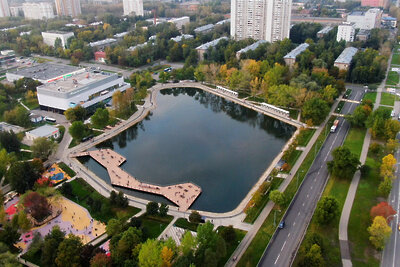    Благоустройство у пруда Марс в Москве © Комплекс городского хозяйства города Москвы