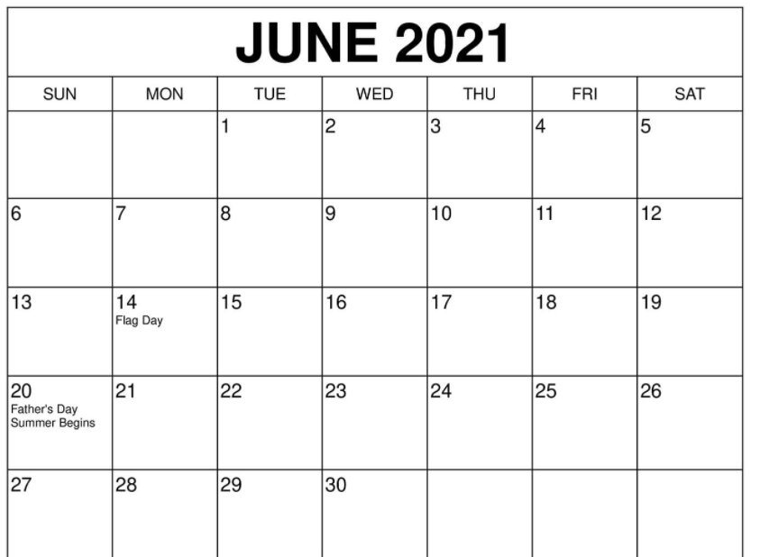 Вот Американский календарь . Summer Begins - 20 июня. Это значит, лето начинается. 