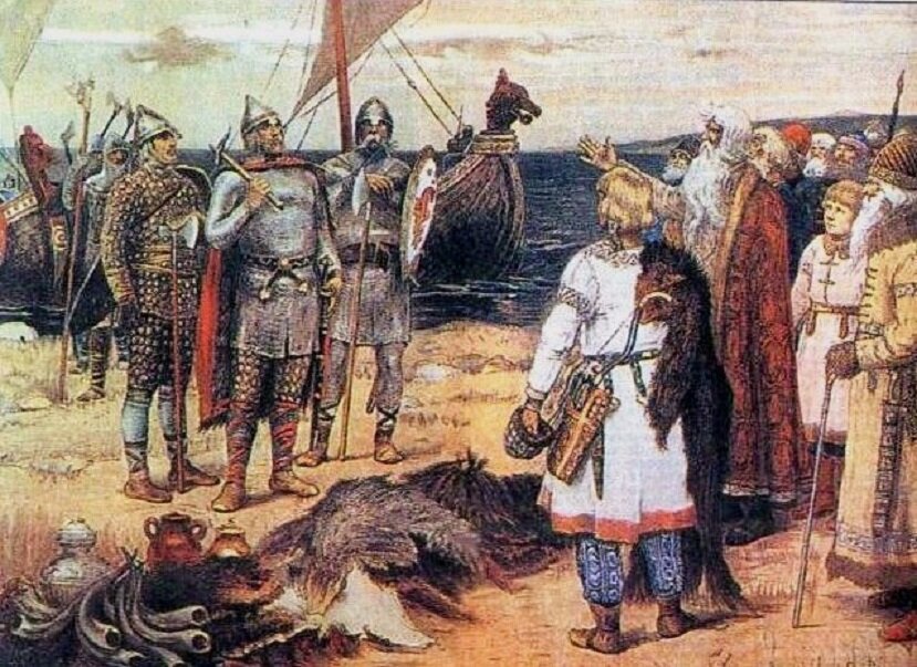  В.М. Васнецов. "Призвание варягов" / "Варяги". Картина 1909 г.
