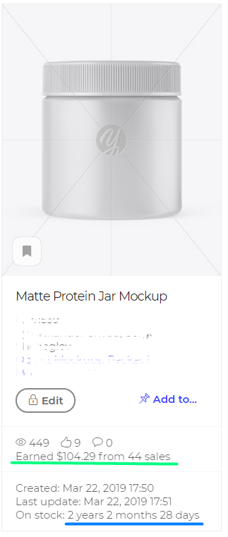 Вот как эту. за 2 года, два месяца и 28 дней, эта банка продалась 44 раза и принесла мне 104 бакса. 