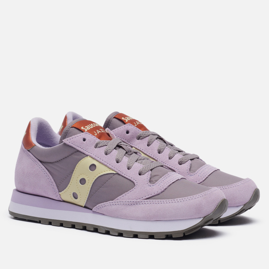 Saucony Jazz лилово-желтого цвета.