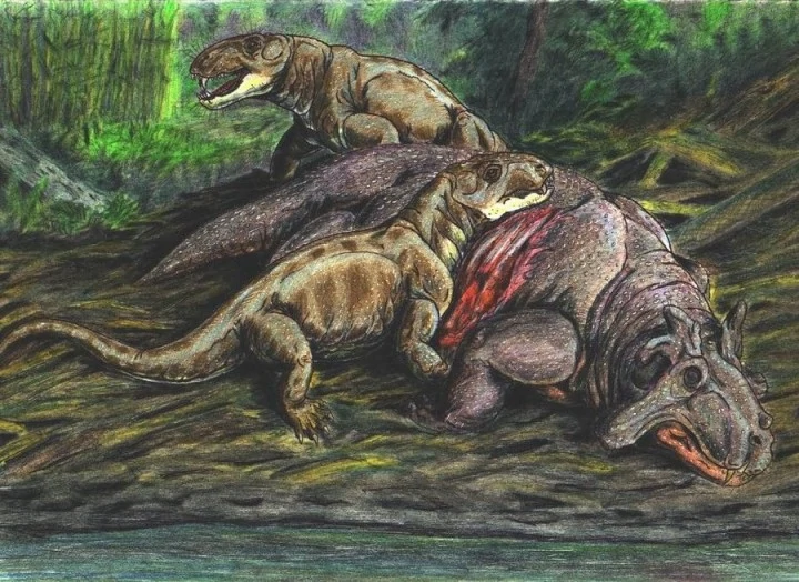 Археосиодоны поедают эстемменозуха