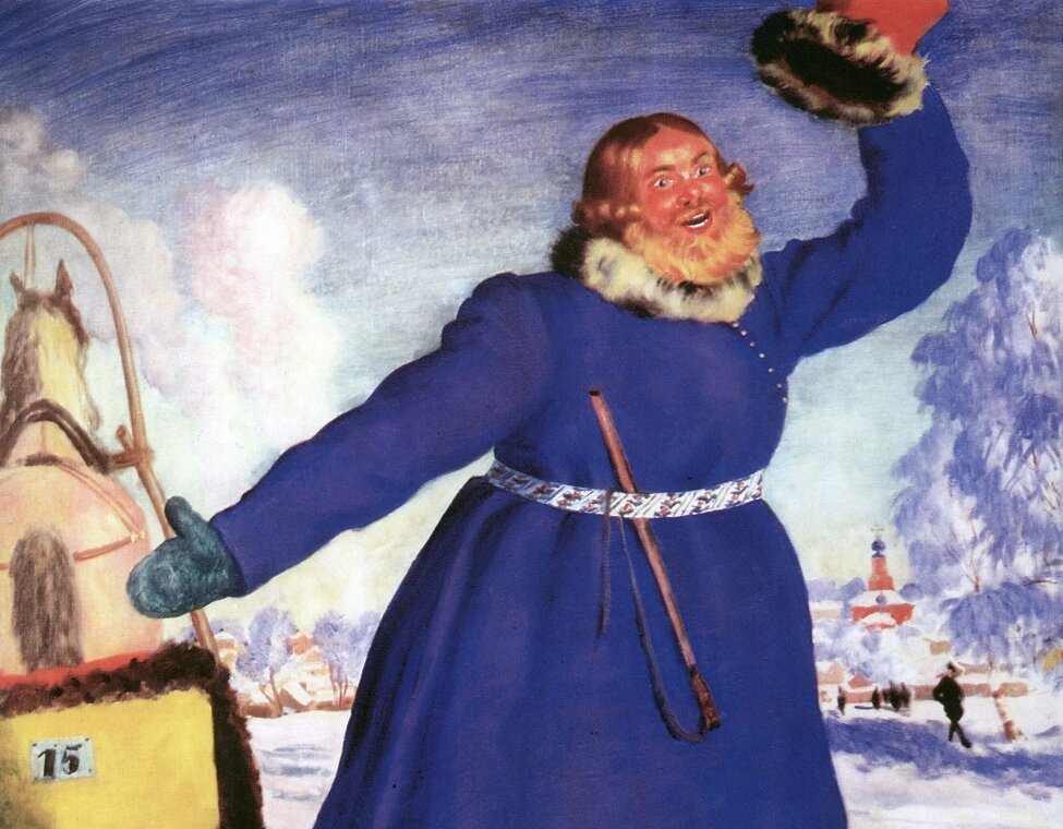 Шедевр кисти Бориса Кустодиева "Извозчик" из выдающейся коллекции Петра Капицы