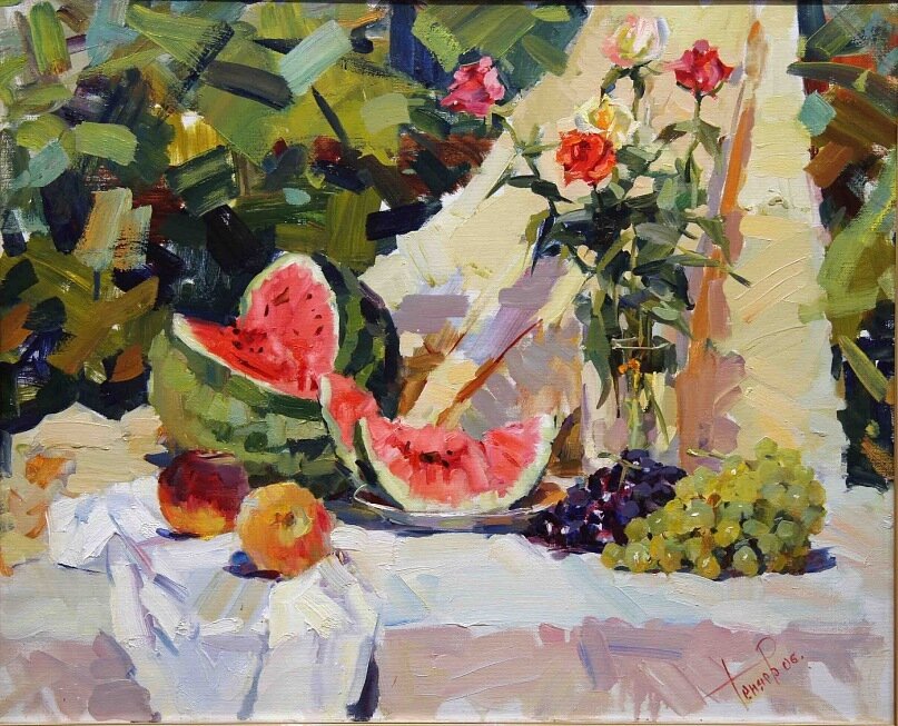 Художник Олег Теняев. Натюрморт.
