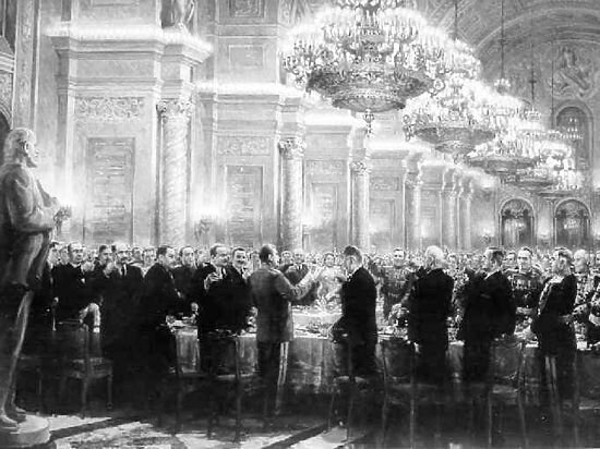 Рисунок, посвященный легендарному приёму 24 мая 1945г.