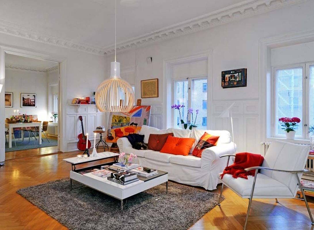 Современный дизайн квартир в скандинавском стиле. Фото 1.