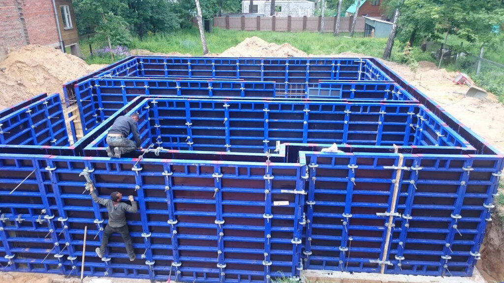 Так выглядит стеновая опалубка. 