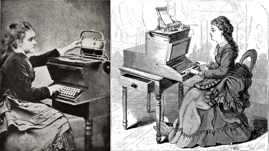 1808 год, печатная машинка Пеллегрино Турри, источник Яндекс картинки