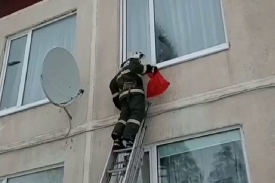     Областные пожарные поздравили воспитанников школы-интерната. Фото: пресс-служба администрации ЛО.