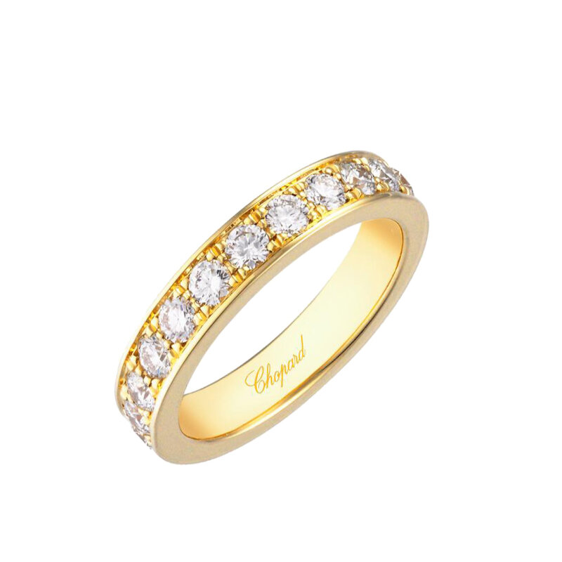 Кольцо Chopard Wedding Band из желтого золота с бриллиантами