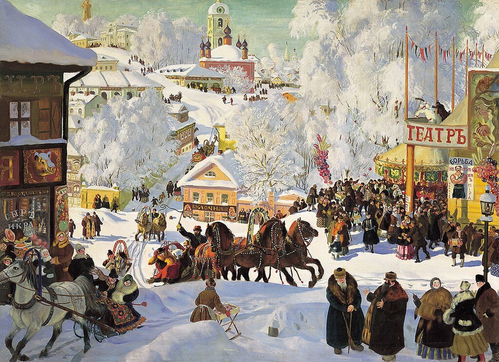 Б.М. Кустодиев «Масленица», 1919 (Музей-квартира И. Бродского)