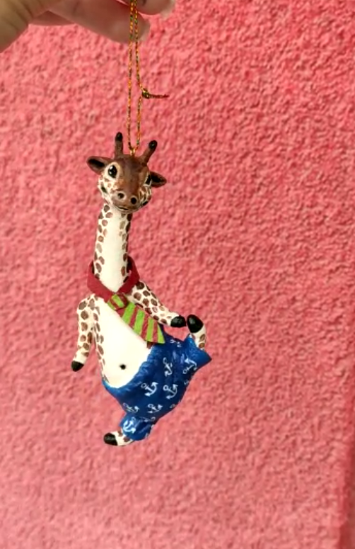 Жираф, елочная игрушка