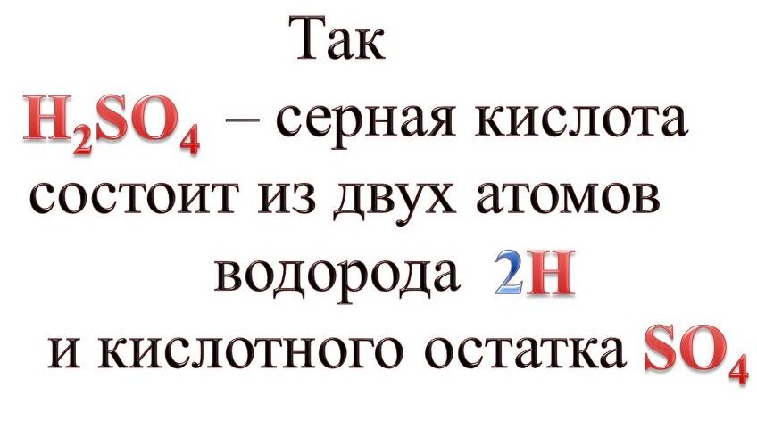 Пример кислоты и её отличительных черт