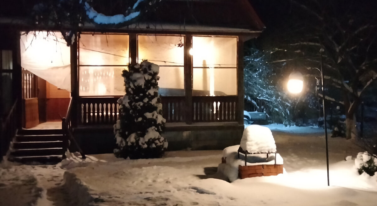 Дачный участок зимой