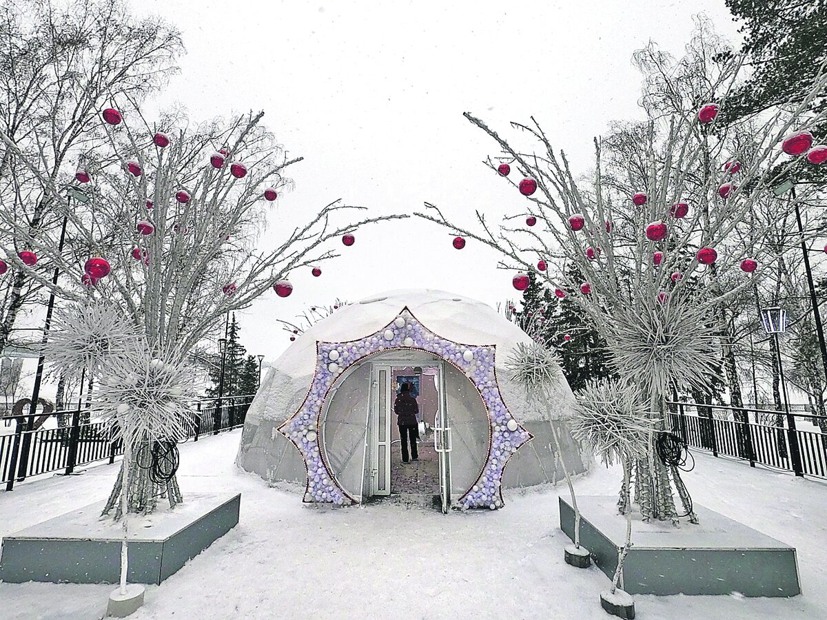 В этом павильоне  спряталась digital-снежинка. Фото: Никита МАНЬКО/kpmedia.ru