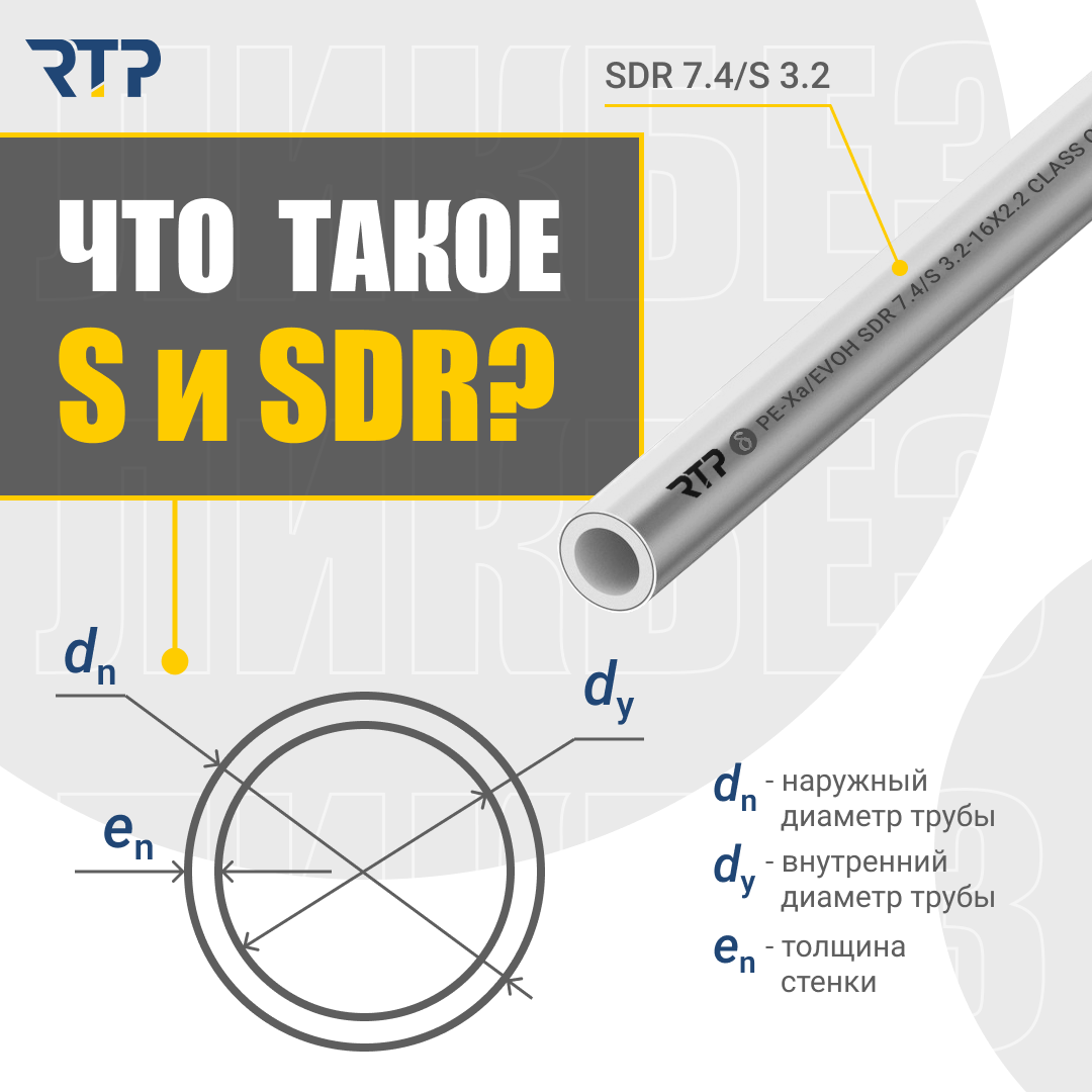 Что означают буквы S и SDR на пластиковых трубах | Инженерная сантехника  RTP Company | Дзен