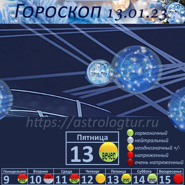Гороскоп на 13 января 2023