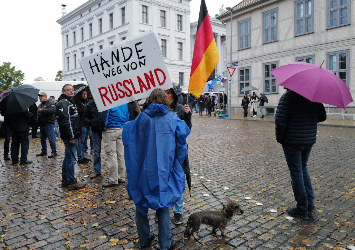 Акция в Германии против политики в отношении России // Sputnik / Стрингер