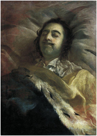 И.Н. Никитин. Петр I на смертном ложе. 1725 г.  Государственный Русский музей.