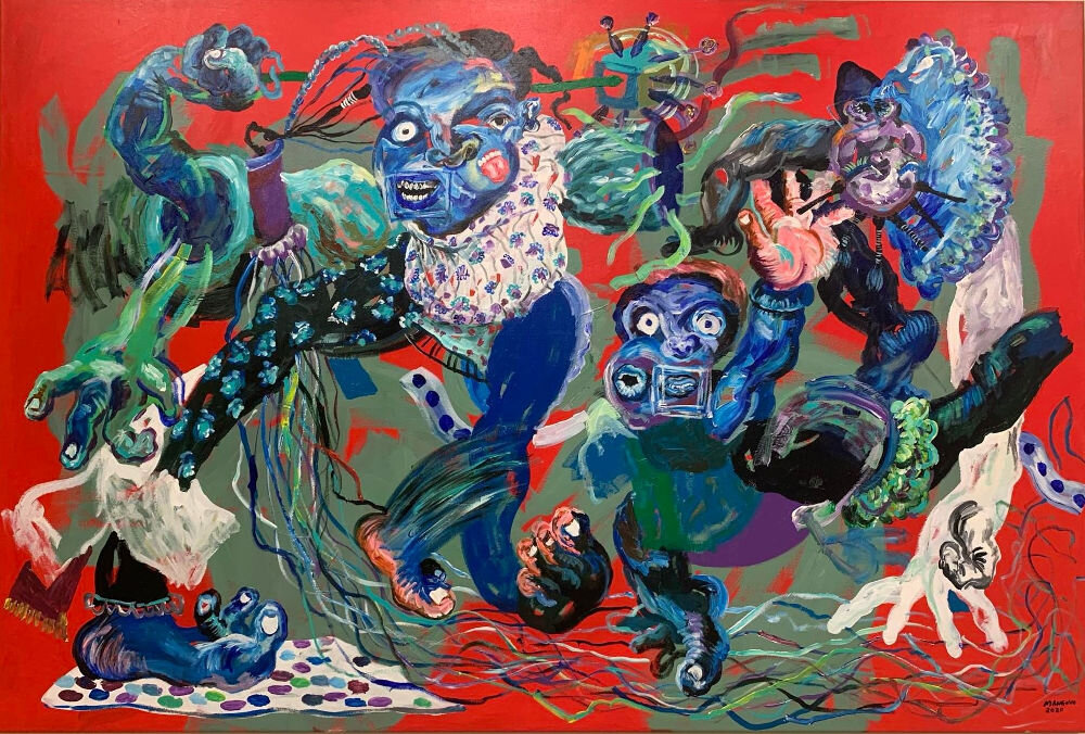 Cristiano Mangovo «The protogonists»  Протогонисты. 2020 г. 135х200 см