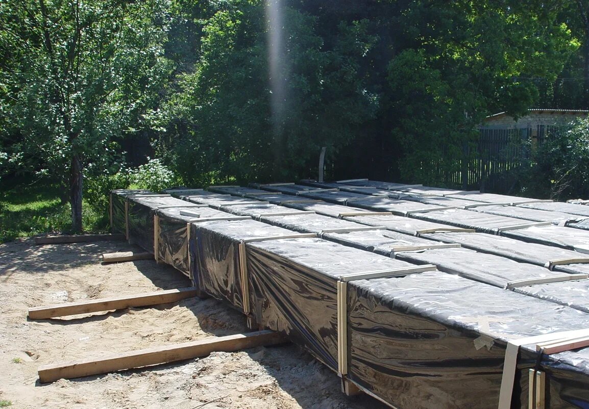 Пакеты с брусом.