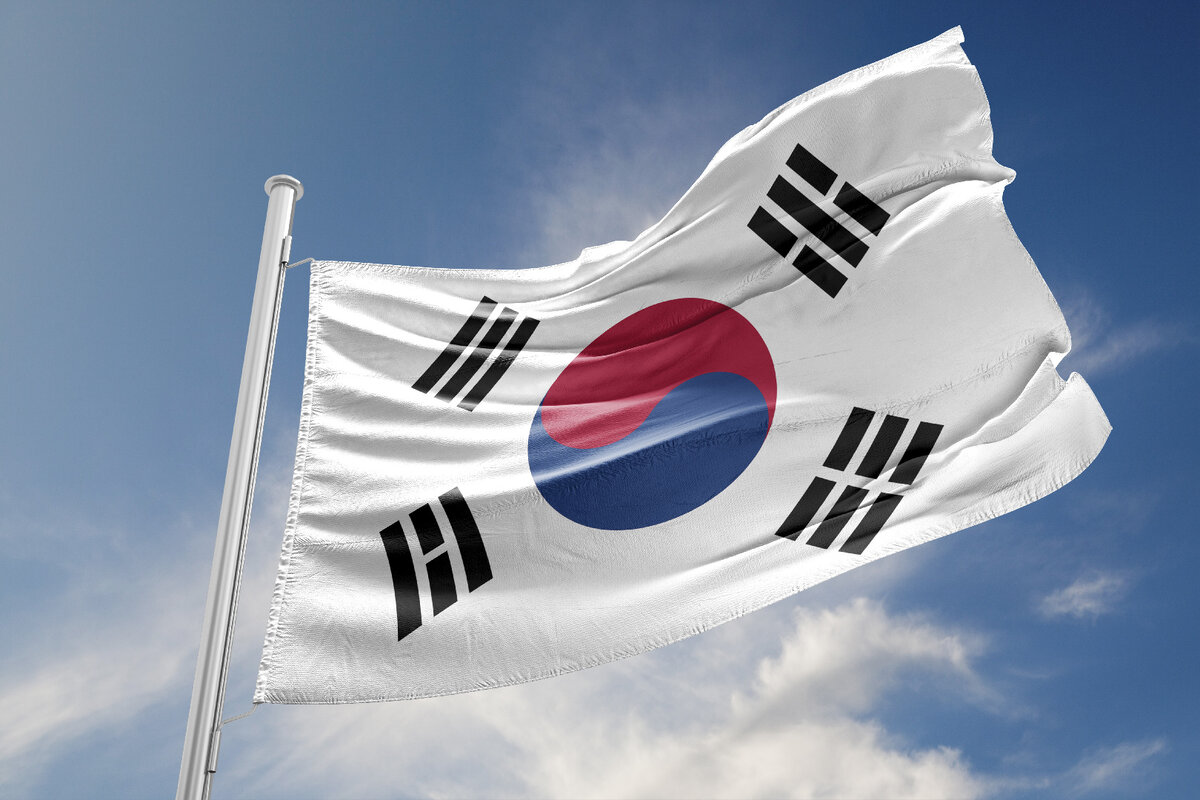 Флаг кореи фото