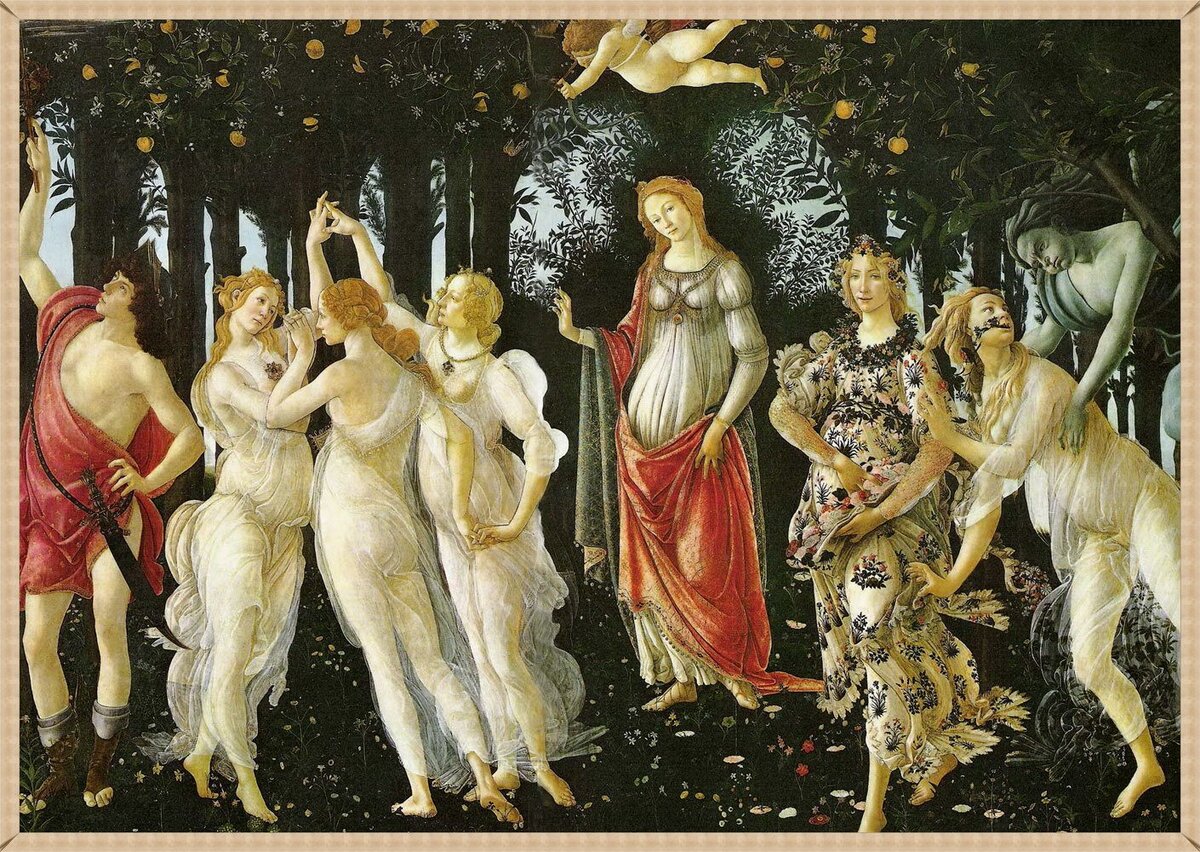 Сандро Ботичелли. Весна. 1477-1478. Галерея Уффици, Флоренция.