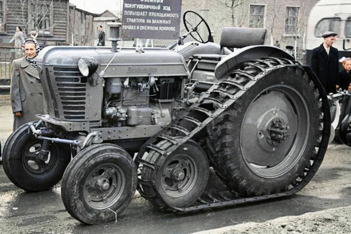     Зачем на колёса тракторов в СССР надевали гусеницы: ошибка инженеров или колхозная хитрость?