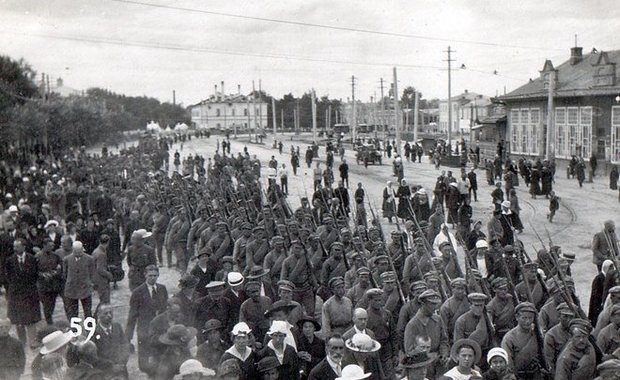 1-й стрелковый полк в Казани, август-сентябрь 1918. Фото: humus.livejournal.com 