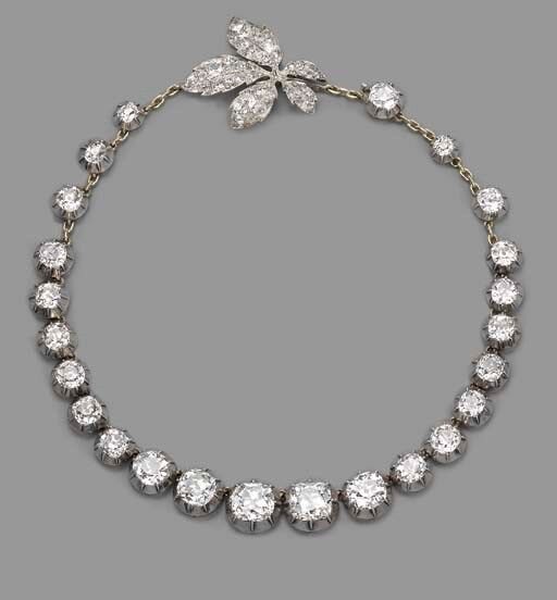 Бриллиантовое колье-ривьера (от французского слова "река").  Collection of Archduchess Elisabeth Amalie of Austria, 1850 год.