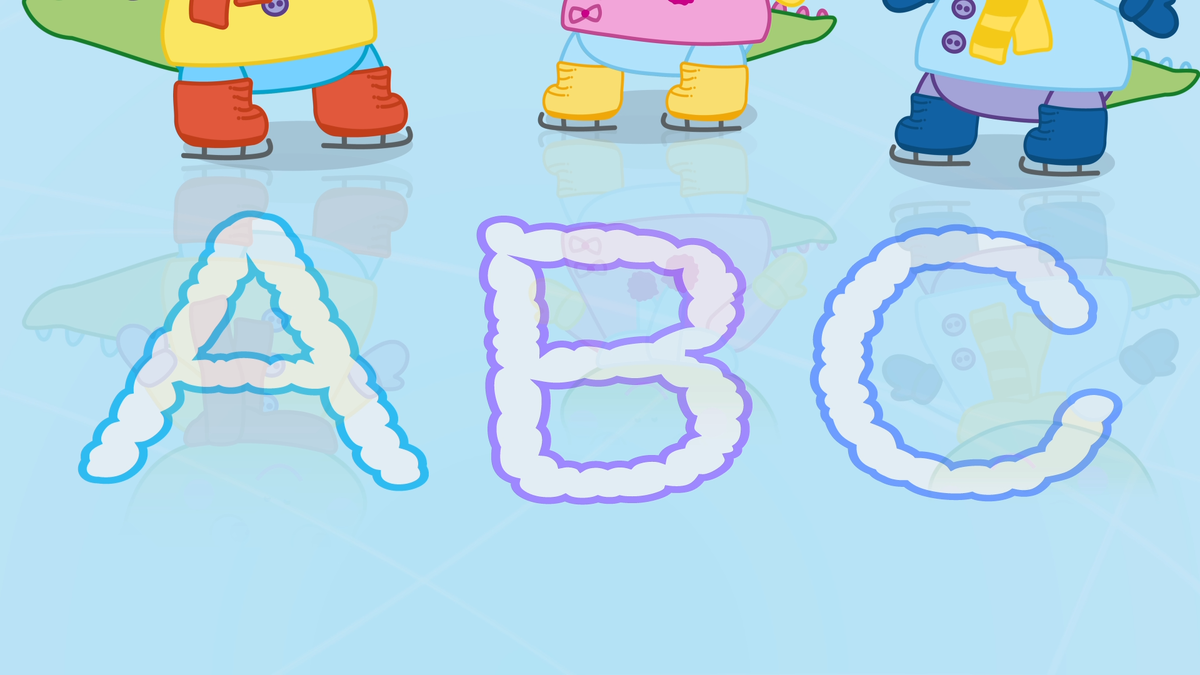 Дино друзья Английский алфавит Зима