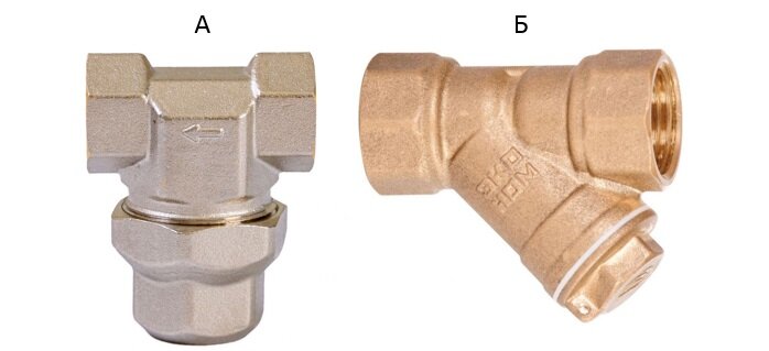 А - прямой фильтр, Б-косой фильтр. Бренд ЭКО НОМ