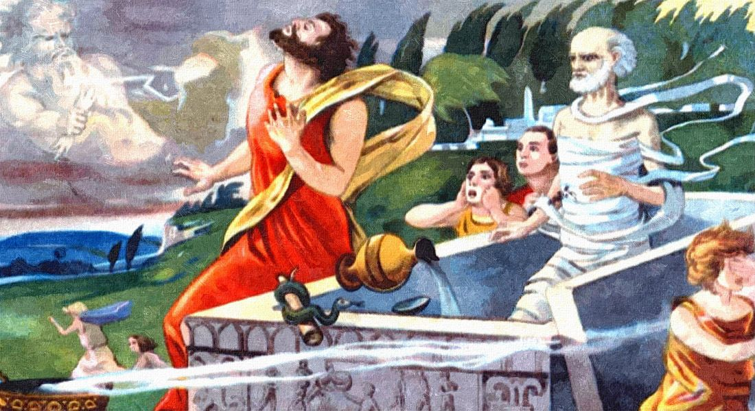 Зевс поражает молнией Асклепия за то, что то воскрешает мертвых.