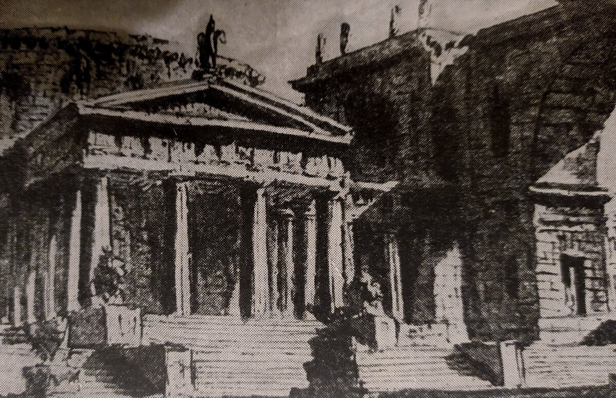 Эскиз декорации П. Гонзаго