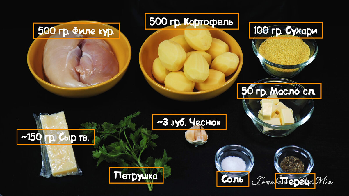 Картофель, запеченный с курицей