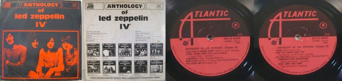 Итальянский сборник "Anthology Of Led Zeppelin IV", 1970 г.