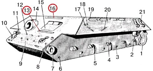 Защитные стальные планки корпуса танка "Т-34"