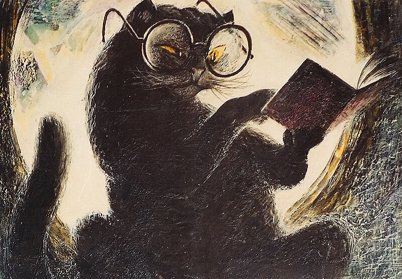 Кот Бегемот, иллюстрация к роману «Мастер и Маргарита»