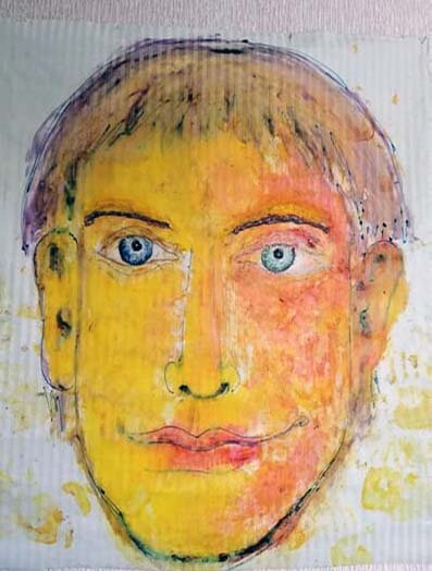 Смирнов Феликс Янтарная муза 120х100 финские обои смешанная техника 2019