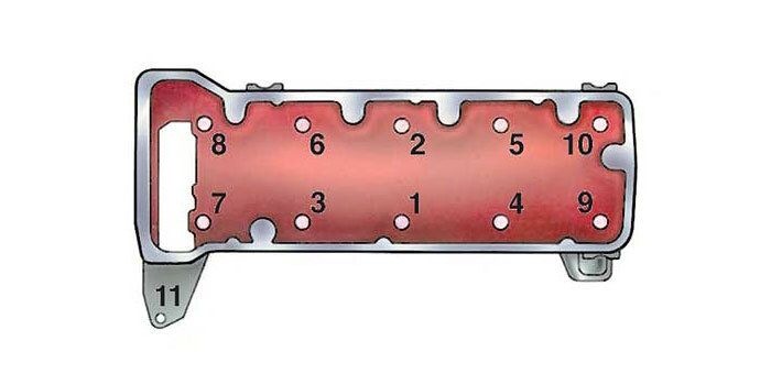 схема протяжки гбц ваз 2110 8 клапанов