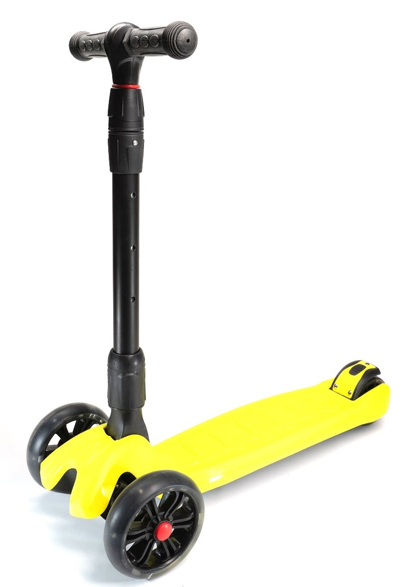 Самокат Scooter детский Макси складной, 4 цвета, светящиеся колеса 130мм, ручка регулируется (6шт) Артикул SL-9