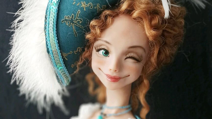 Авторская кукла Анны Фадеевой (фото с сайта автора https://clck.ru/sChcq)