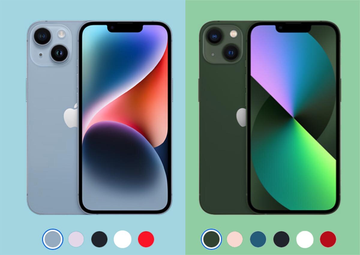 Попробуйте различить . Зелёный это 13, голубой это 14