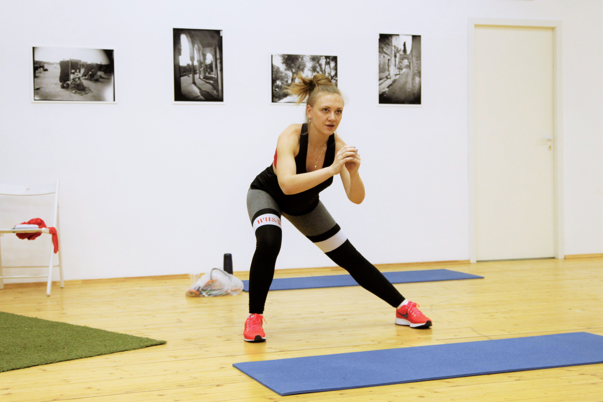 Занятия спортом в осенний период в Измайловском парке