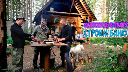 Живём в тайге. Строим баньку. Стены растут под Устаевку. | О рыбалке и ...