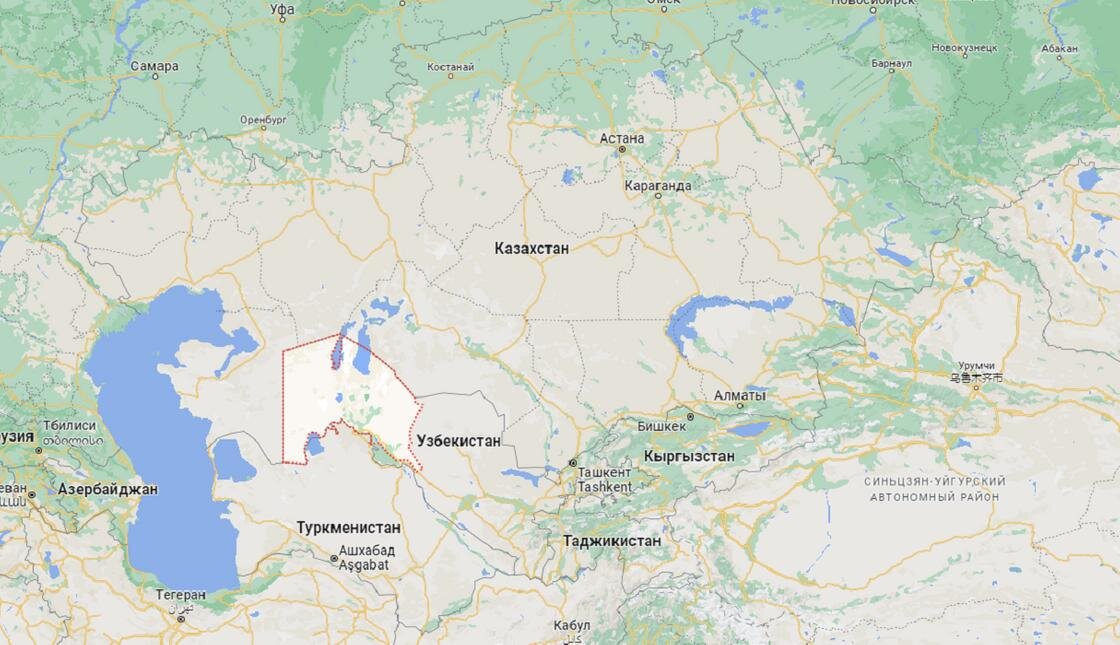    Каракалпакстан на карте:Google Maps