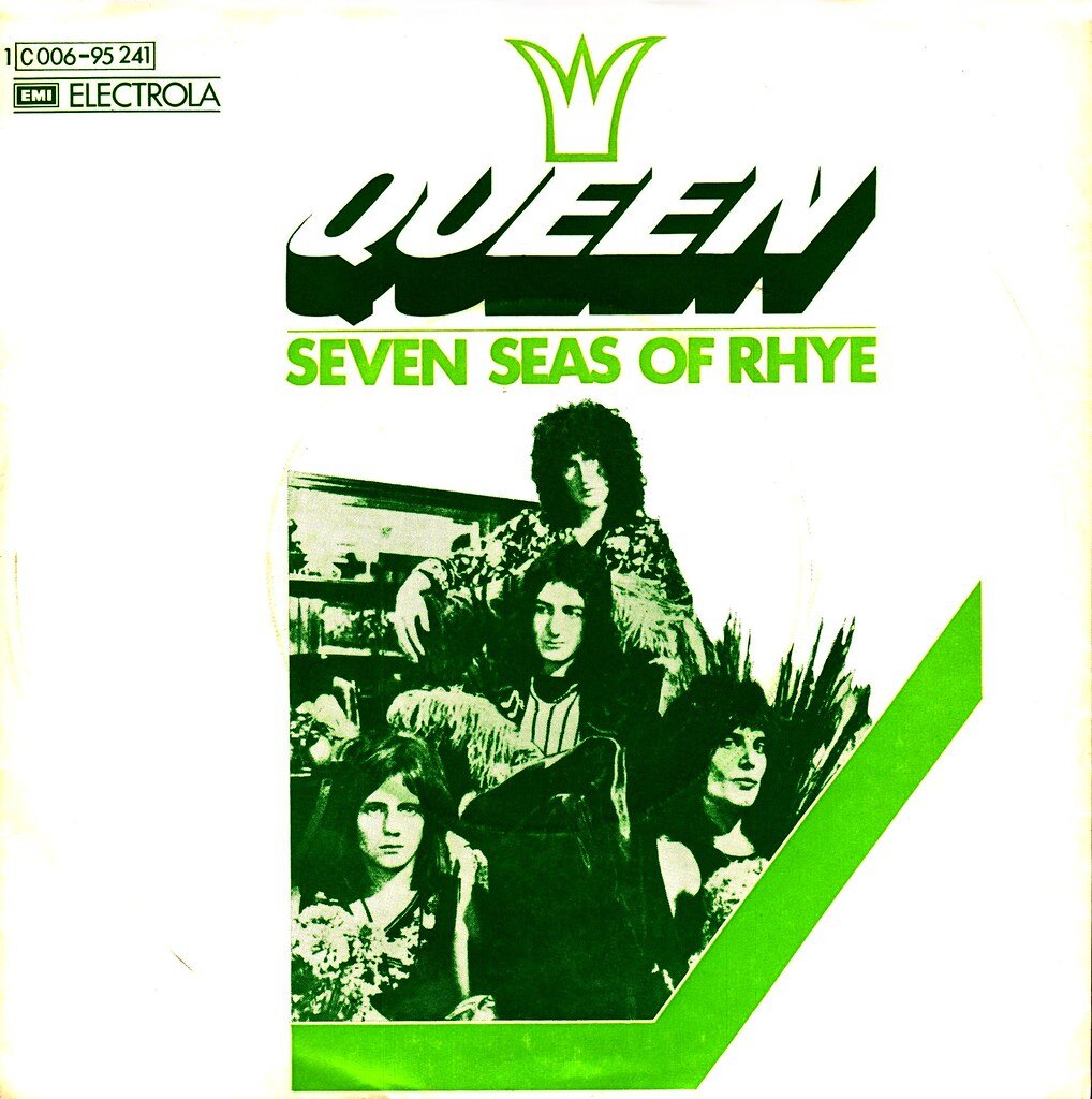 Обложка немецкого сингла "Seven Seas Of Rhye" британской рок-группы Queen