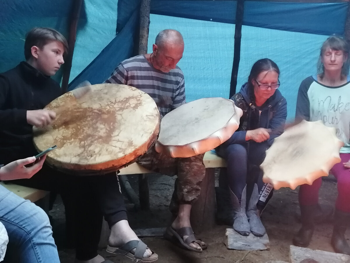 Настоящий шаманский бубен