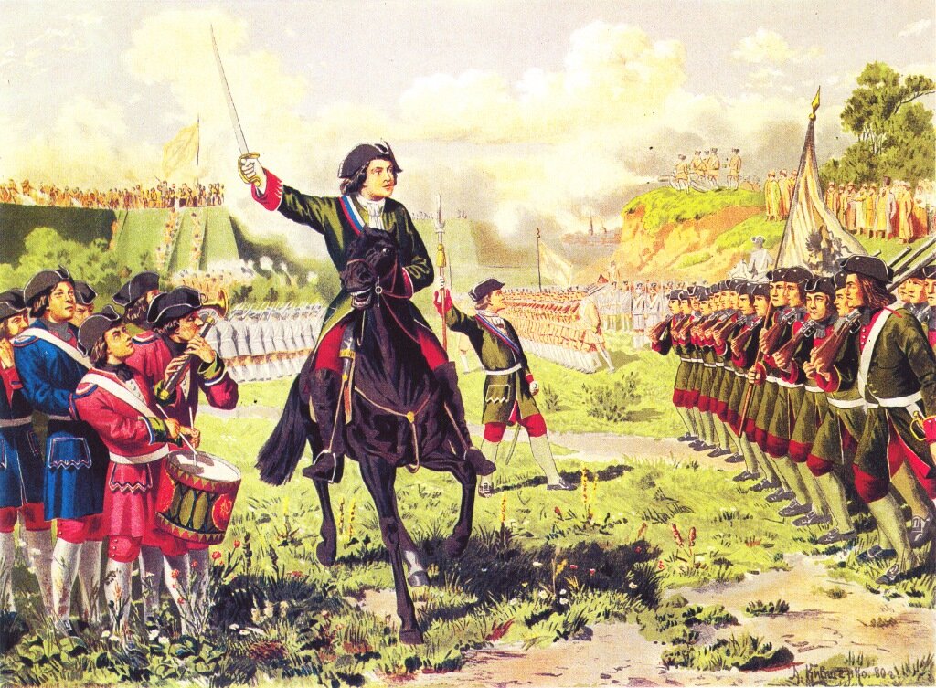 Потешные войска Петра Первого, Семеновский и Преображенский полки. Картинка из свободного доступа в интернете.