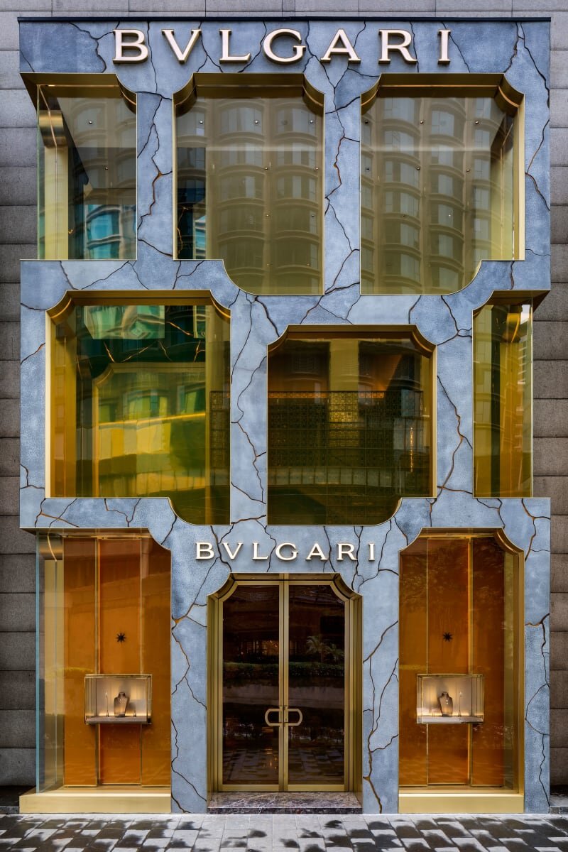 Неповторимый фасад бутика Bvlgari, бюро MVRDV.